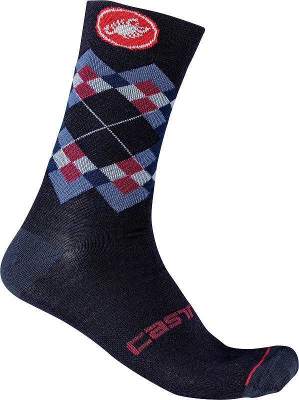 Ponožky zimné CASTELLI 21554 ROMBO 18 tmavá modrá