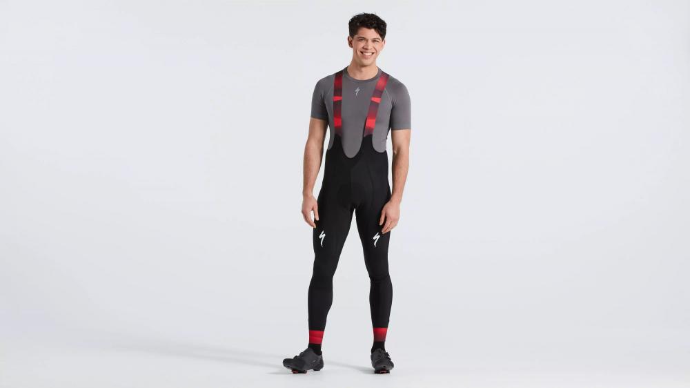 Zimné nohavice SPECIALIZED Factory Racing SL Expert Team Thermal Bib Tights Black/Red
