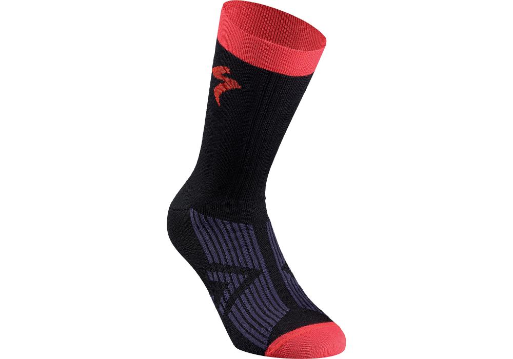 Ponožky SPECIALIZED SL Elite Winter Sock Black/Red