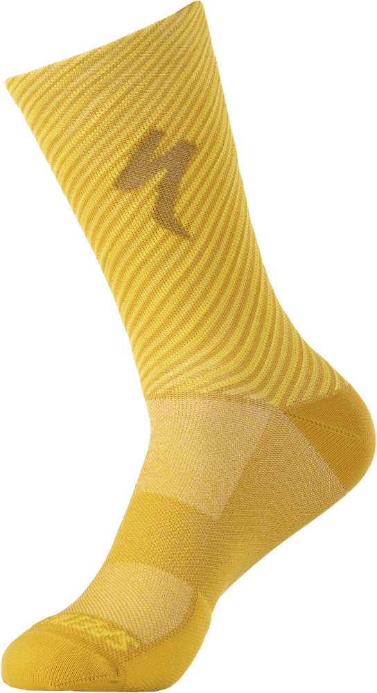 Ponožky SPECIALIZED Soft Air Tall Logo Sock Brassy Yellow/Golden Yellow Stripe