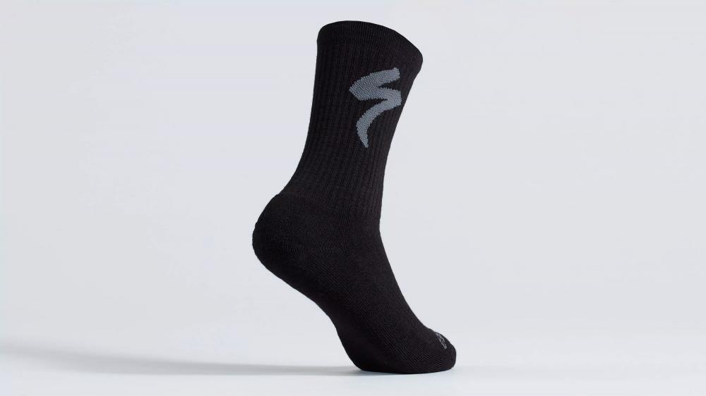 Ponožky zimné SPECIALIZED Merino Midweight Tall Logo Sock Black