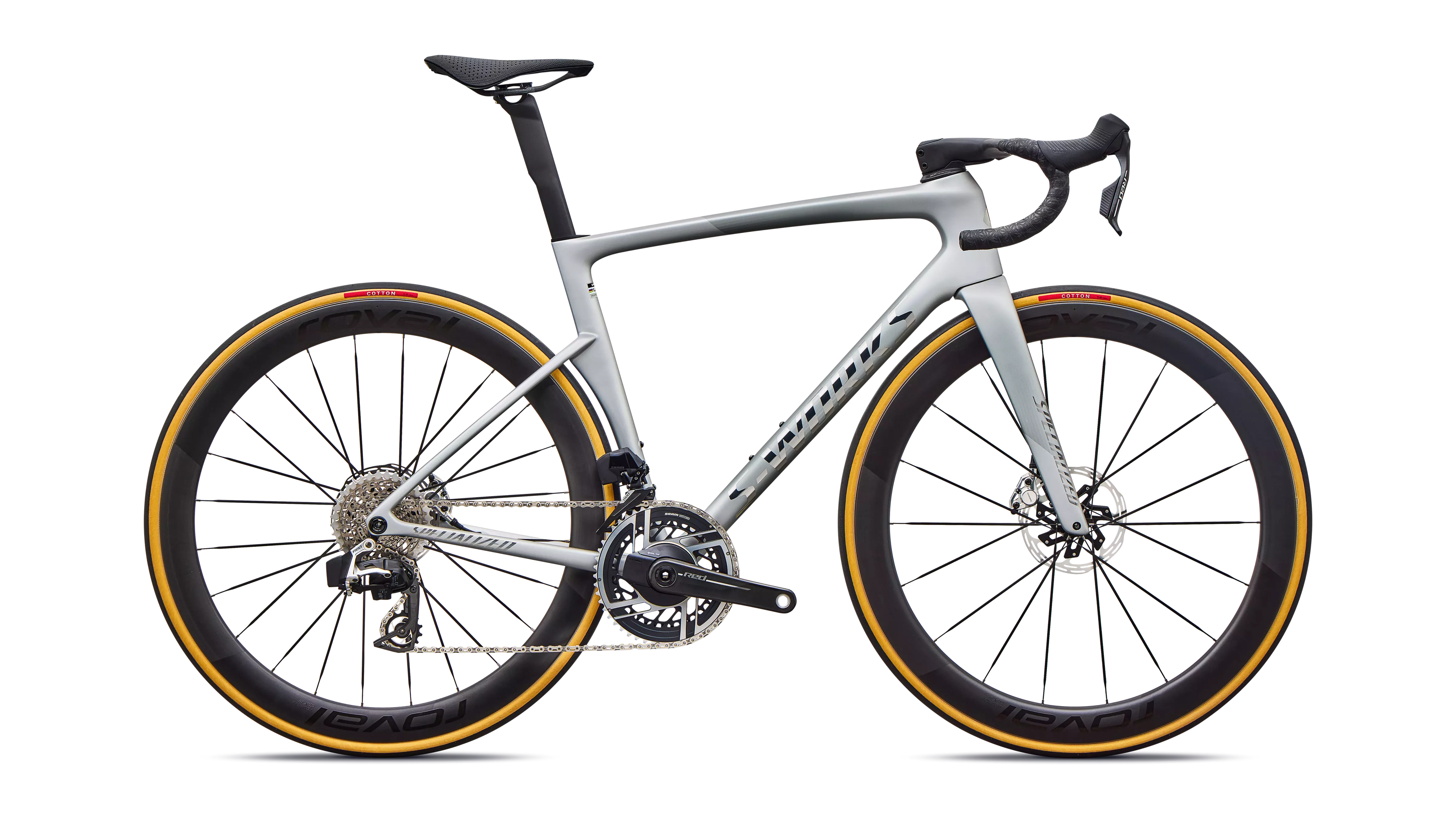 S-Works Tarmac SL9 SRAM RED AXS Satin Silver Dust / Gloss Chrome