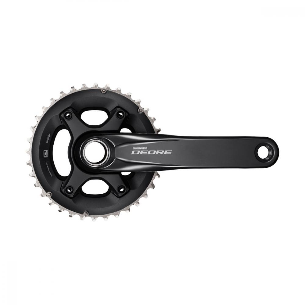 Kľuky SHIMANO Deore M6000 175mm 38/28z 10-k čierne HTII bez ložísk Kľuky SHIMANO Deore M6000 175mm 38/28z 10-k čierne HTII bez ložísk