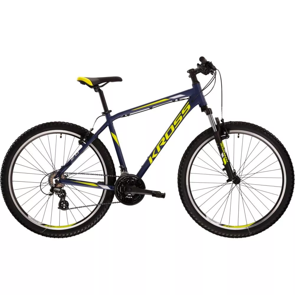 Kross VTT Semi-Rigide Hexagon 2.0 27.5 (Bleu Marine/Vert Lime) | priva