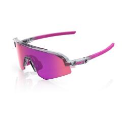 Okuliare 100%  SLENDALE - Polished Translucent Grey Purple  Mirror Lens