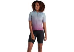 Dres SPECIALIZED Women's SL Bicycledelics Short Sleeve Jersey Ice Papaya/Pro Blue