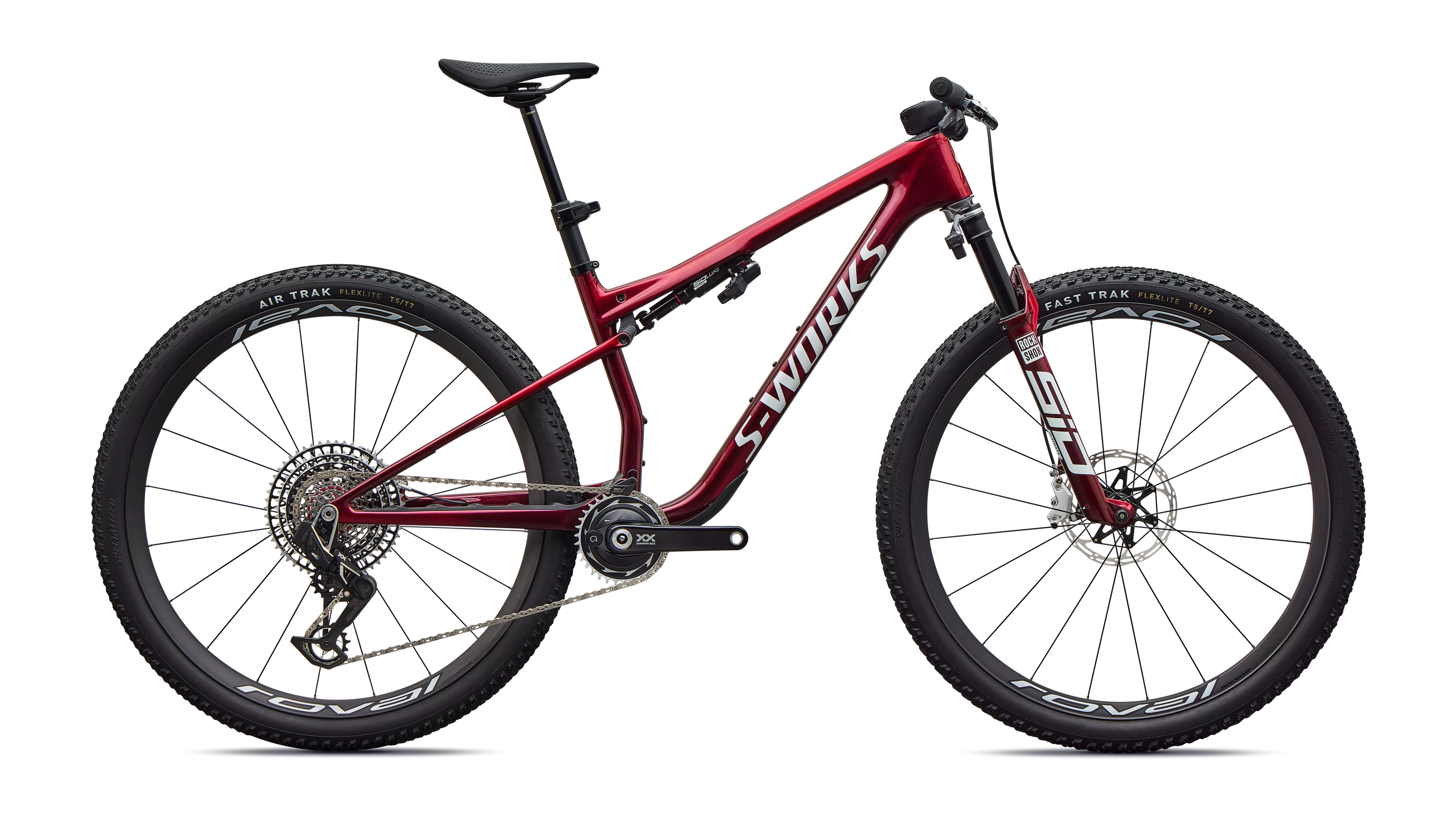 S-WORKS EPIC 9 - Gloss Red Tint Over Red Reflex Pearl Edge Fade / Metallic White Silver