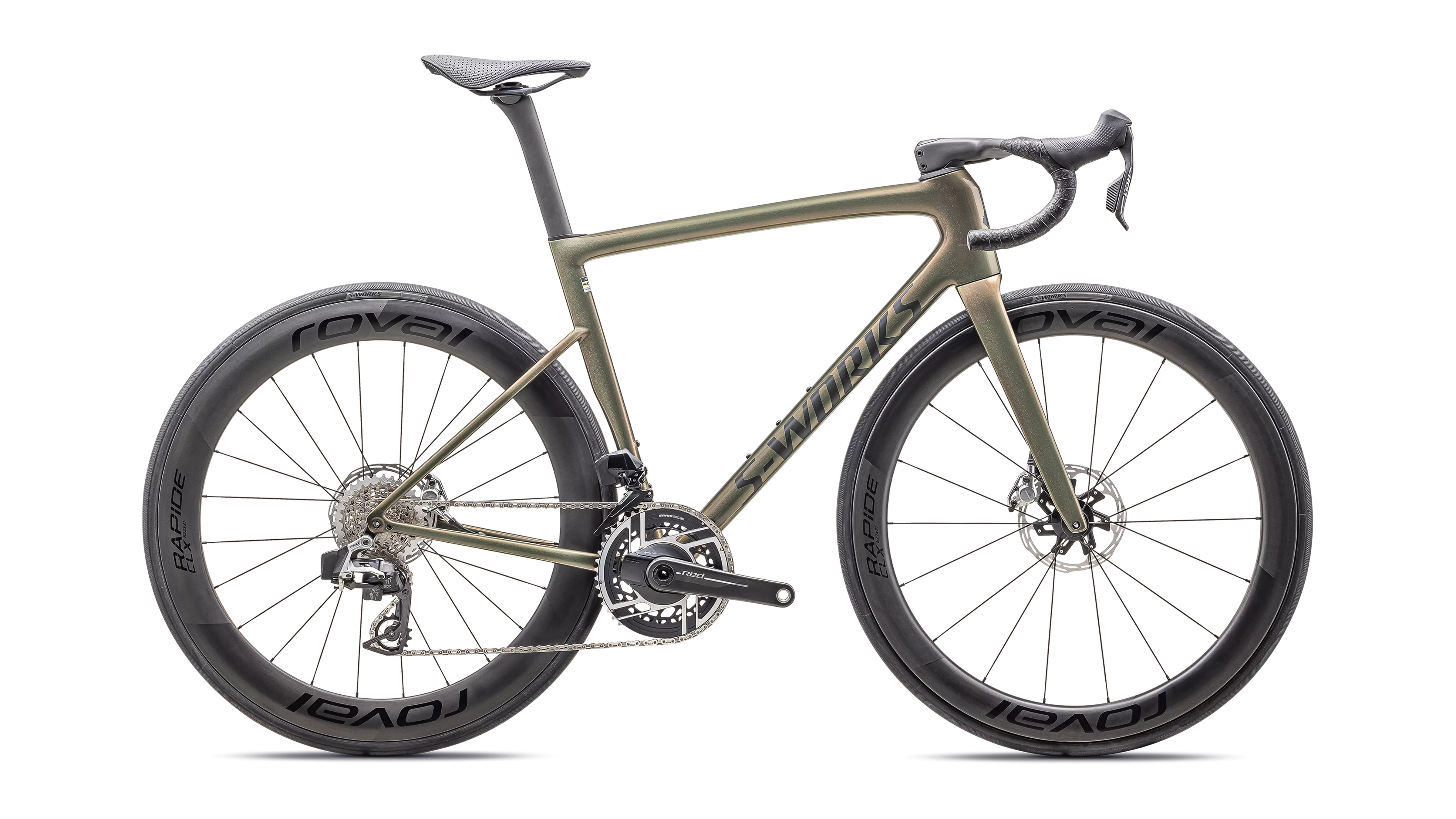 S-WORKS Tarmac SL8 -SRAM Red eTap AXS Gloss Cypress Met/Magenta to Gold Pearl/Sat BLK Met