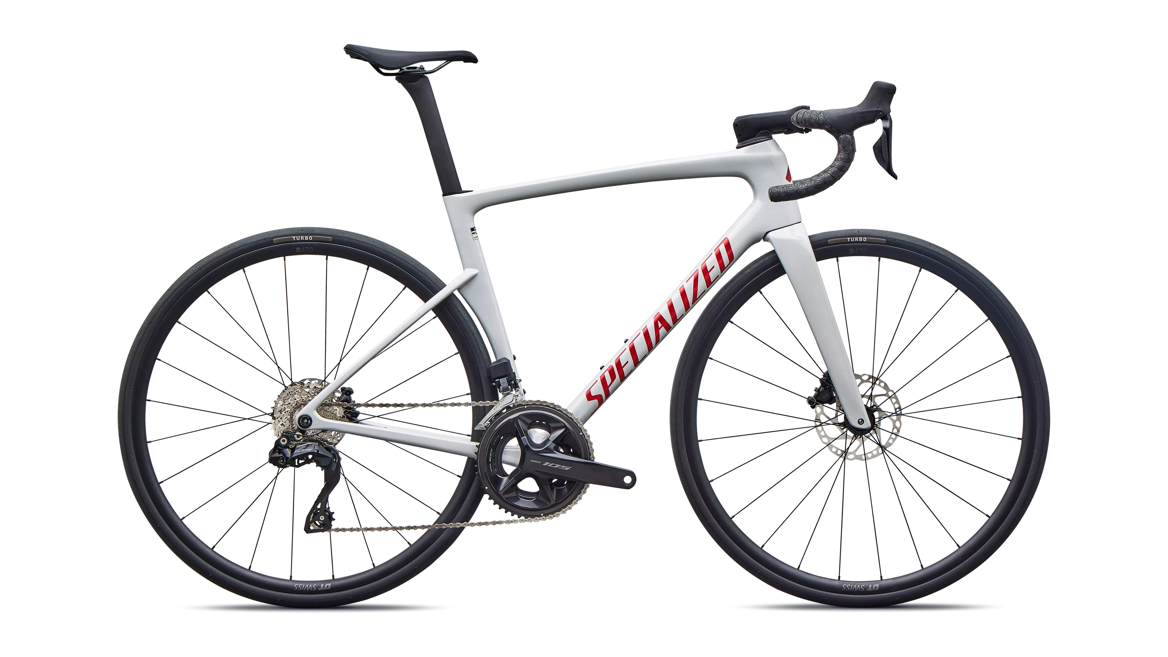 SPECIALIZED Tarmac SL9 COMP - SHIMANO 105  Di2 Gloss Dolomite Metallic/Cayene Metallic