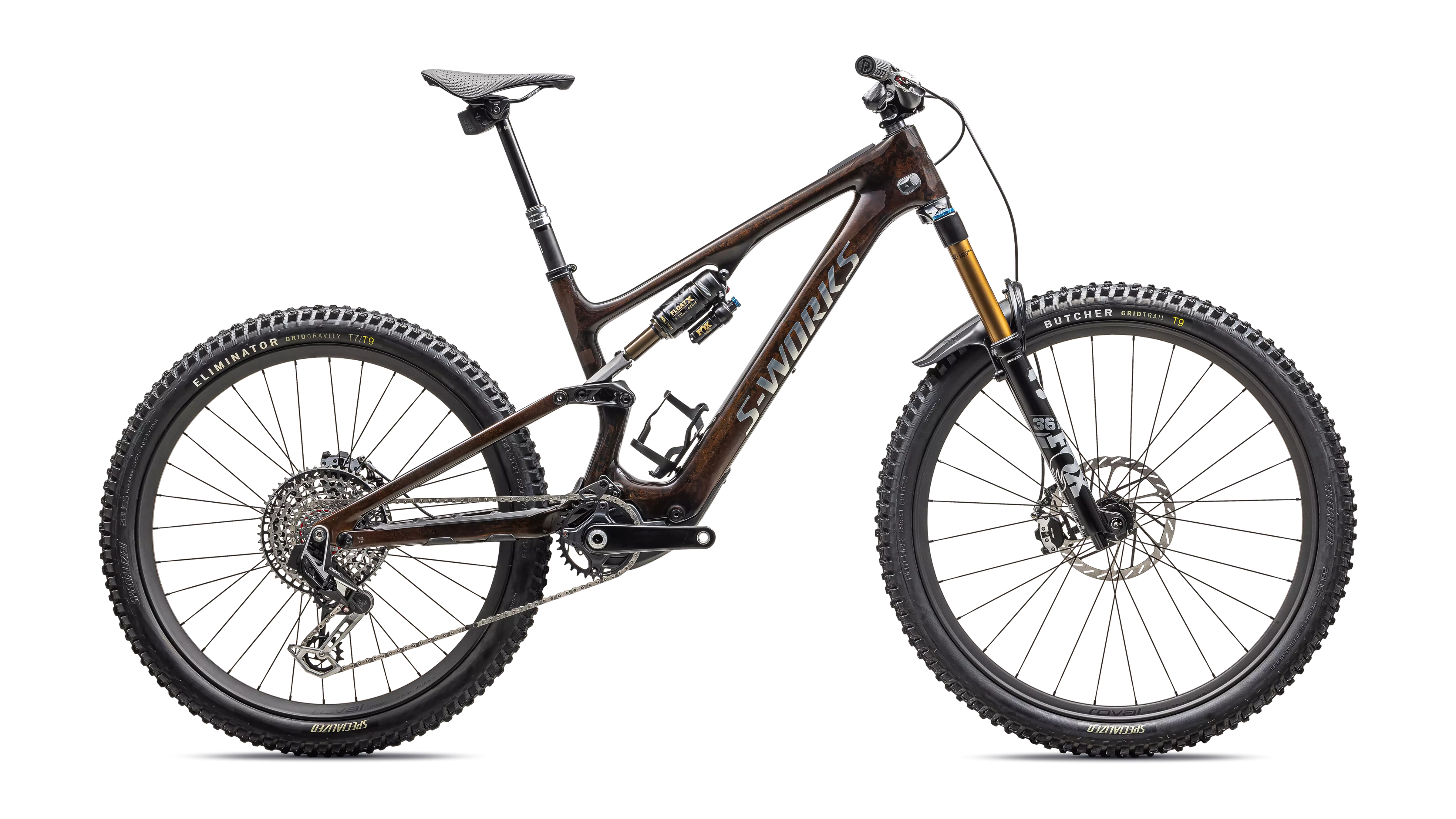 S-WORKS Turbo Levo SL 2 Brown Tint/Gunmetal Impasto/Ashen Grey/Brushed Liquid Metal