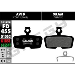Brzdov� platni�ky GALFER - FD455 - AVID Code R11 / SRAM Zmes: G1053 �ierne Standard